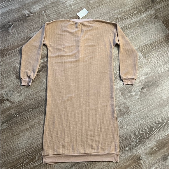 Hem & Thread NWT Tan Waffle Knit Midi Dress size S - Picture 5 of 8